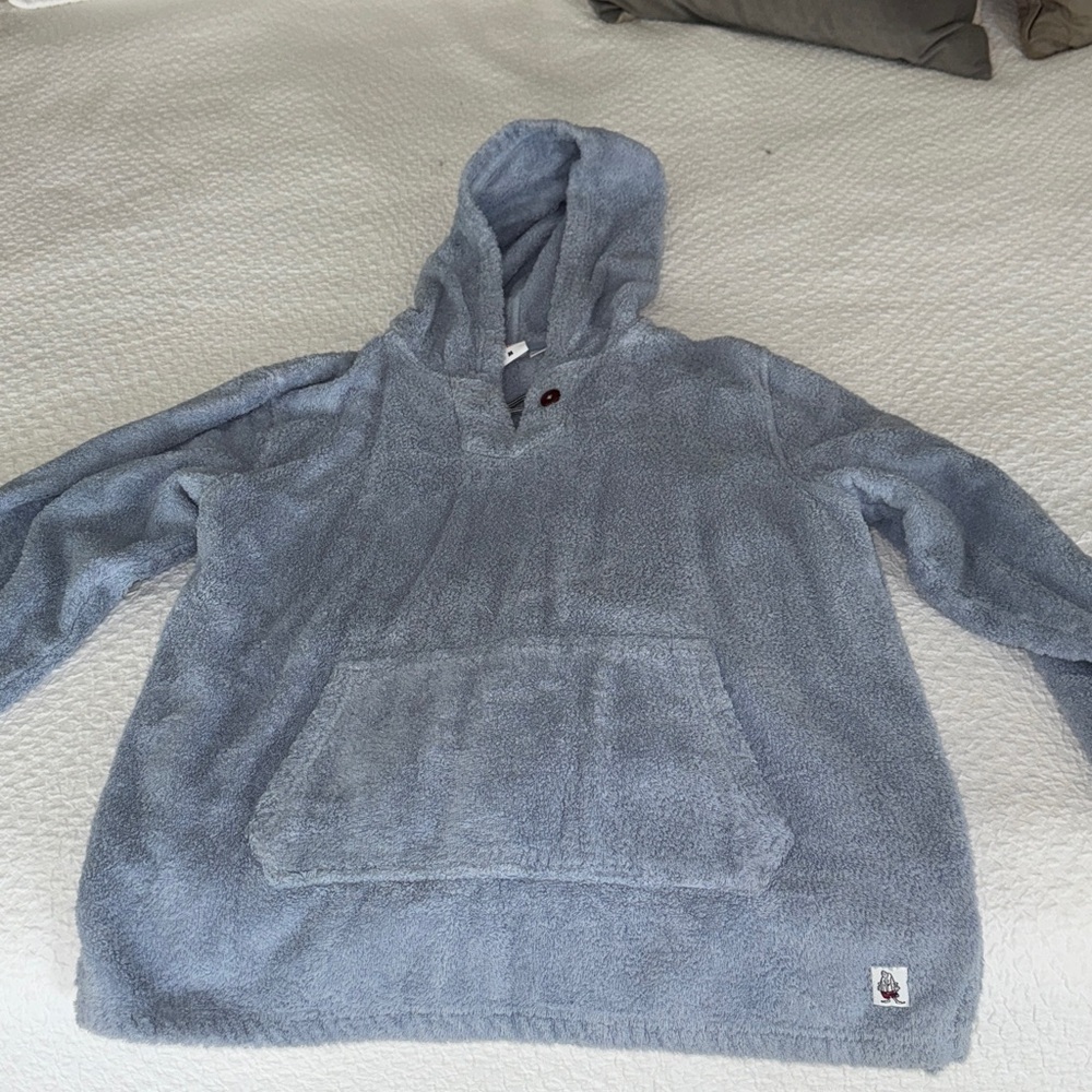 Birdwell Light Gray Plush Hooded Pullover